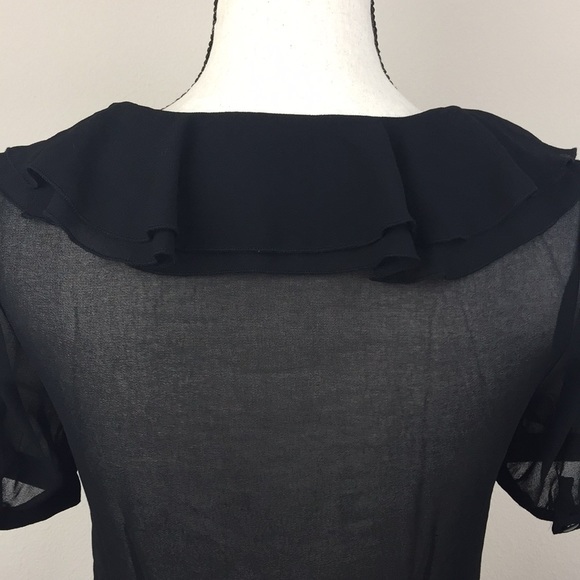 ASOS Black Sheer Top - Picture 6 of 7